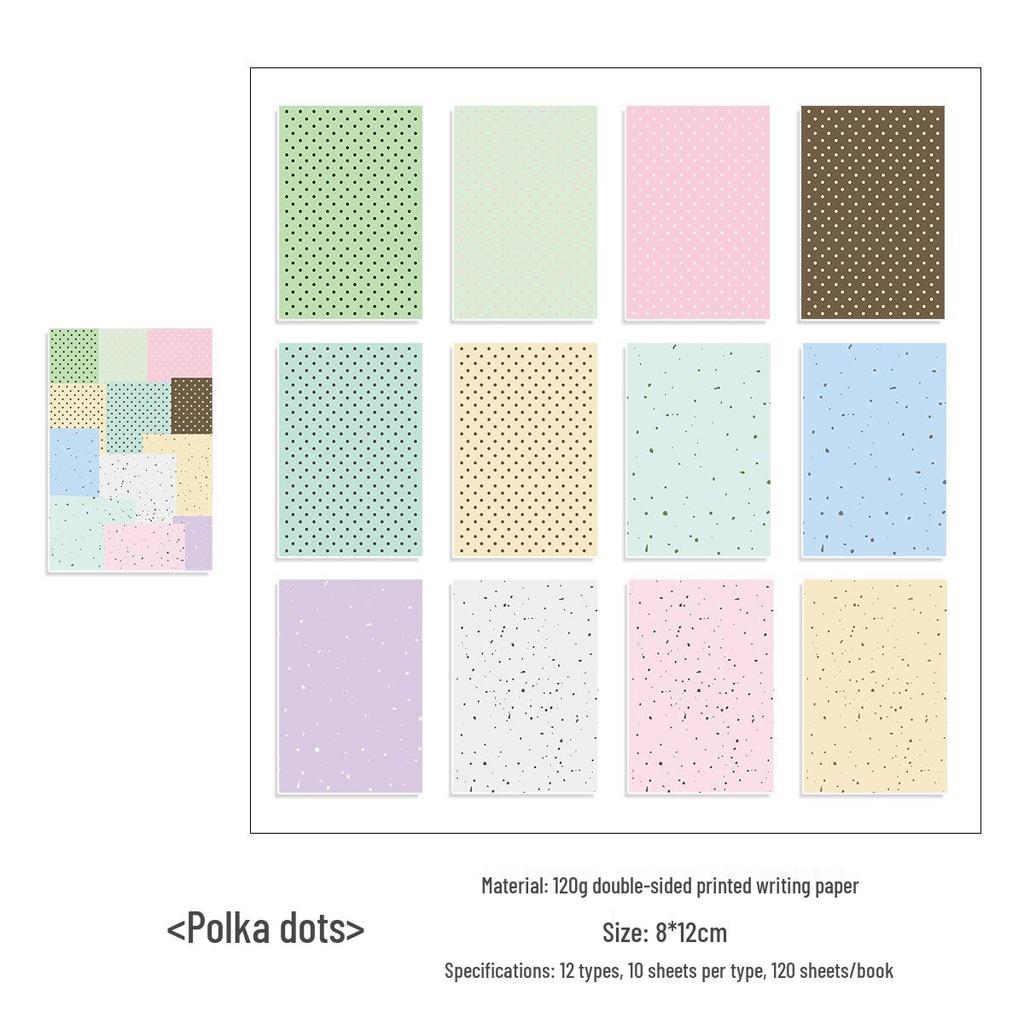 Super Thick Dot Pattern Sticky Notes for Journals - Non-Adhesive Collage Paper, M5 Inner Pages, Book Planner