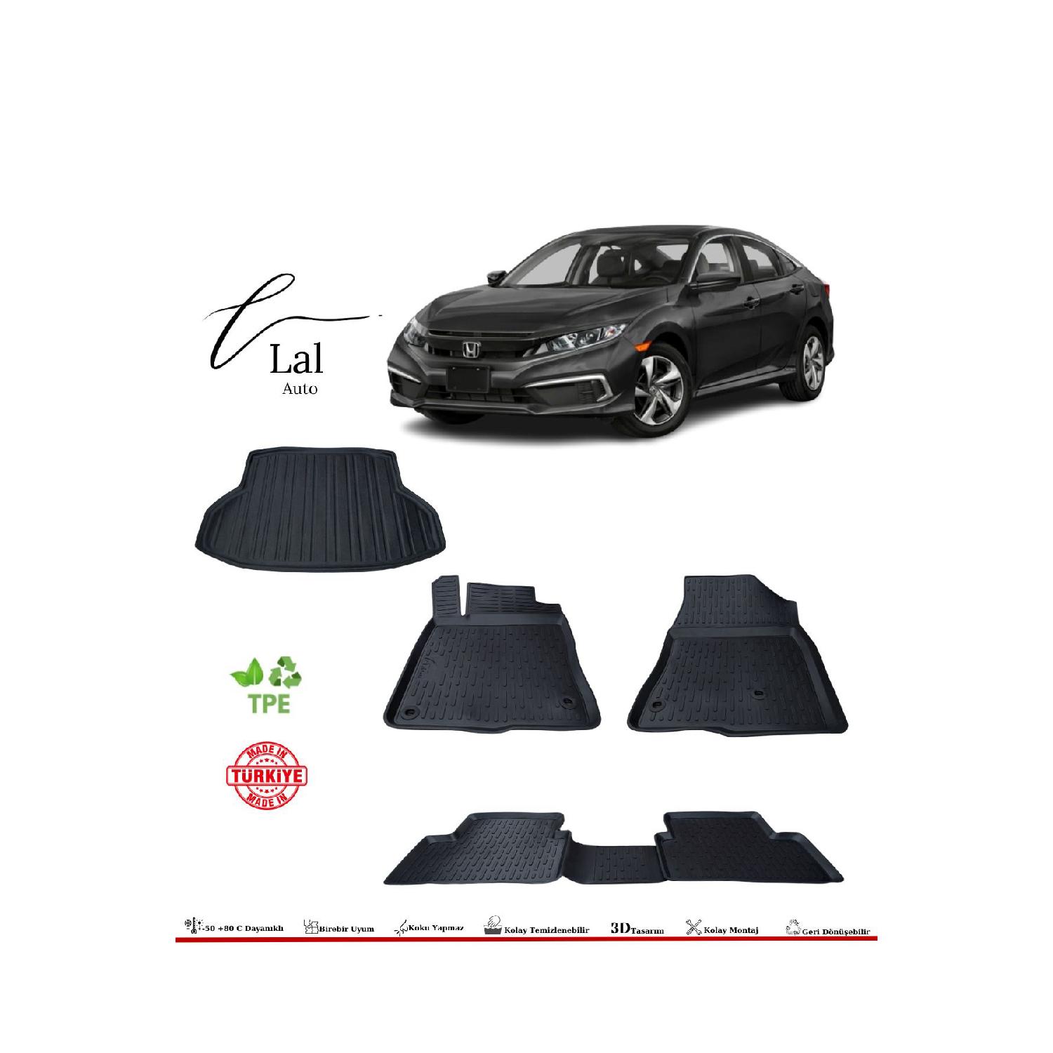 

Honda Civic FC5 2016-2021 3d коврик для бассейна, набор для бассейна в багажник