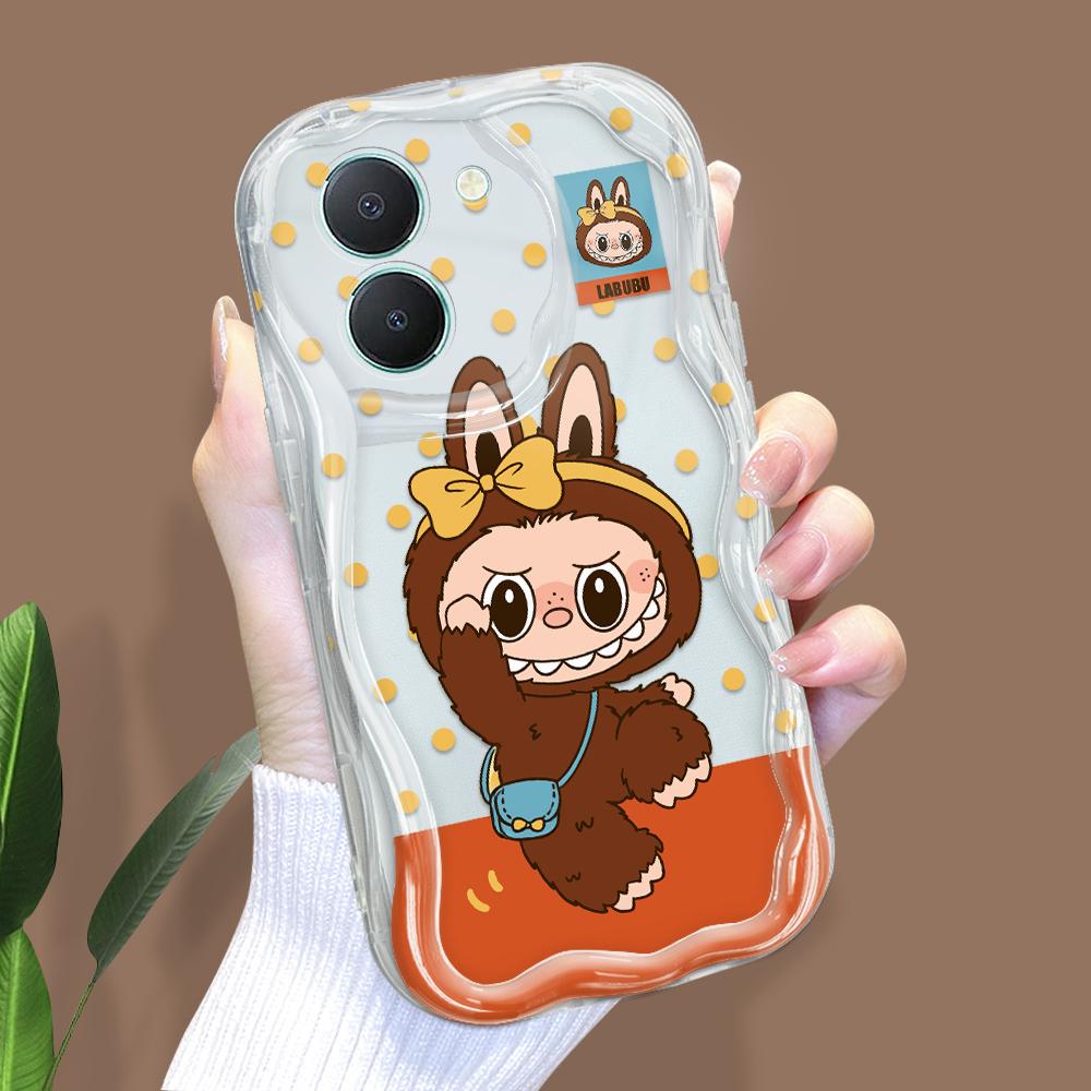 

Милый мультяшный узор, кремовая текстура, мягкий силиконовый чехол с волнистыми краями, чехол для телефона для Vivo Vivo Y28S 5G прозрачный