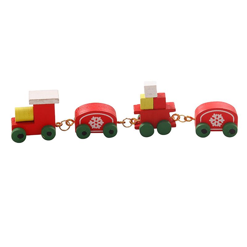 1:12 Dollhouse Miniature Train Christmas Snowflake Small Train Model Carriages Toy Kids Pretend Play Toy Doll House Accessories