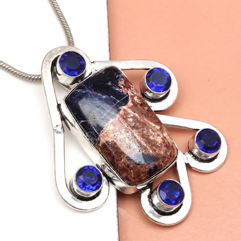 Amethyst Necklace Gifted Jewelry Gemstone 18" Handmade Pendant