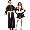 Fashionable Priest Mxl And Nun Outfit Comfortable Material Ideal For Themed Parties
