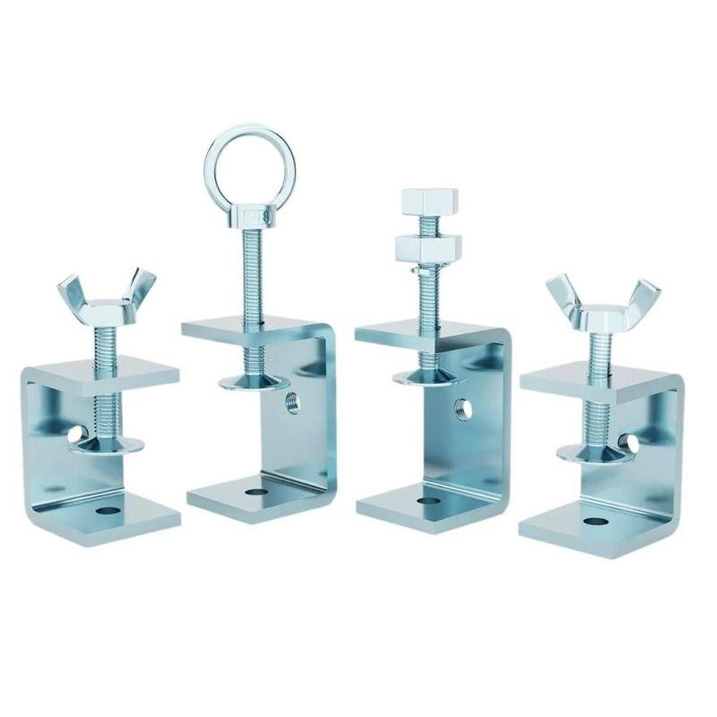 

1Pcs Multiple Head Shapes U Clamp Galvanized Carbon Steel Open Height 20-130MM C-Type Clip Fixed Fixture Thickened Hexagonal 20mm