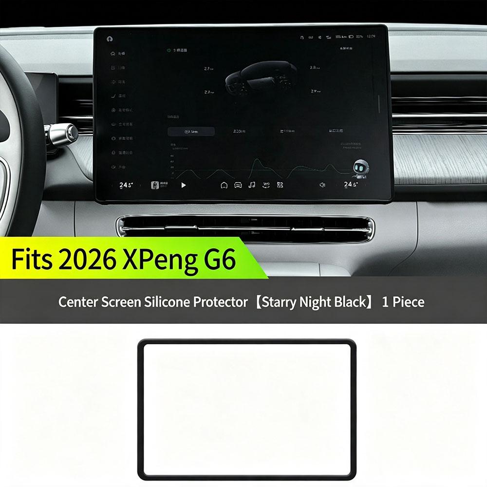 Für 2026 Xpeng G6 Kabelloses LadePad SilikonPad Getränkehalter Aufbewahrungsbox Hinter dem Bildschirm Autoinnenraum Zubehör