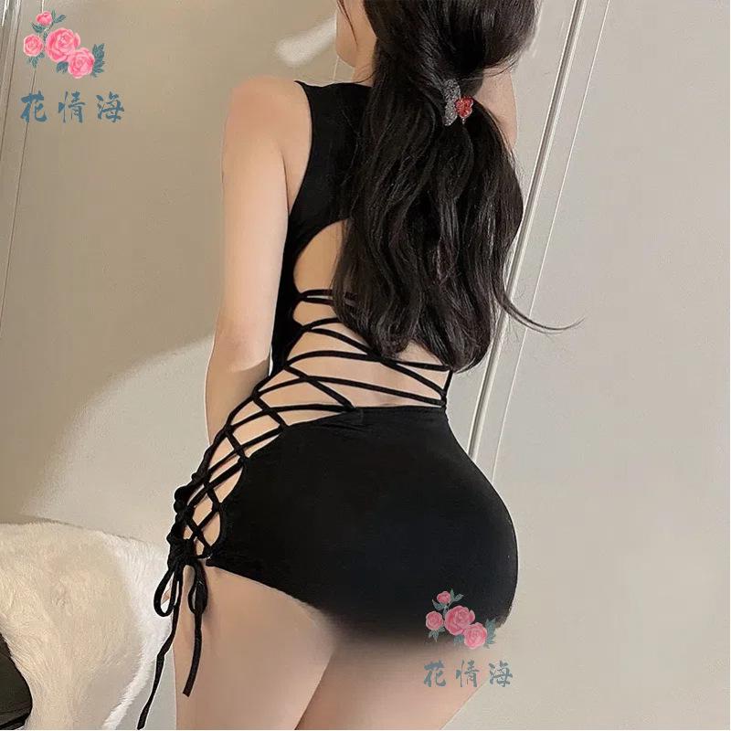 Sexy underwear pure desire temptation straps short skirt secretary dress sexy hot leak back