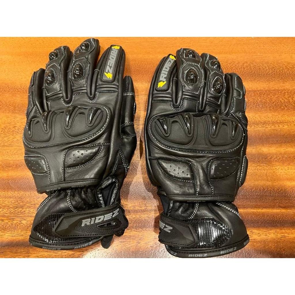Used RIDEZ Leather Gloves RLG11-Black-M