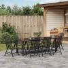 Garden Dining Set 9 pcs Anthracite Powder Coated Steel