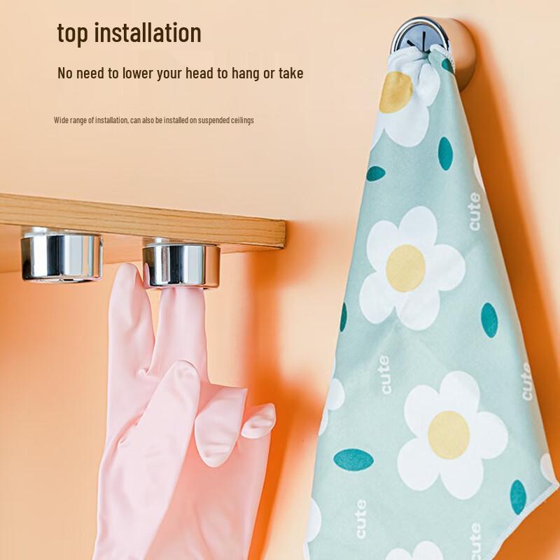 Punch-Free Japanese Towel Holder Hooks - 3 Pack