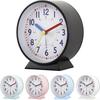 Silent bedside alarm clock without ticking, silent and luminous clock, phosphorescent analog clock for desk (white)