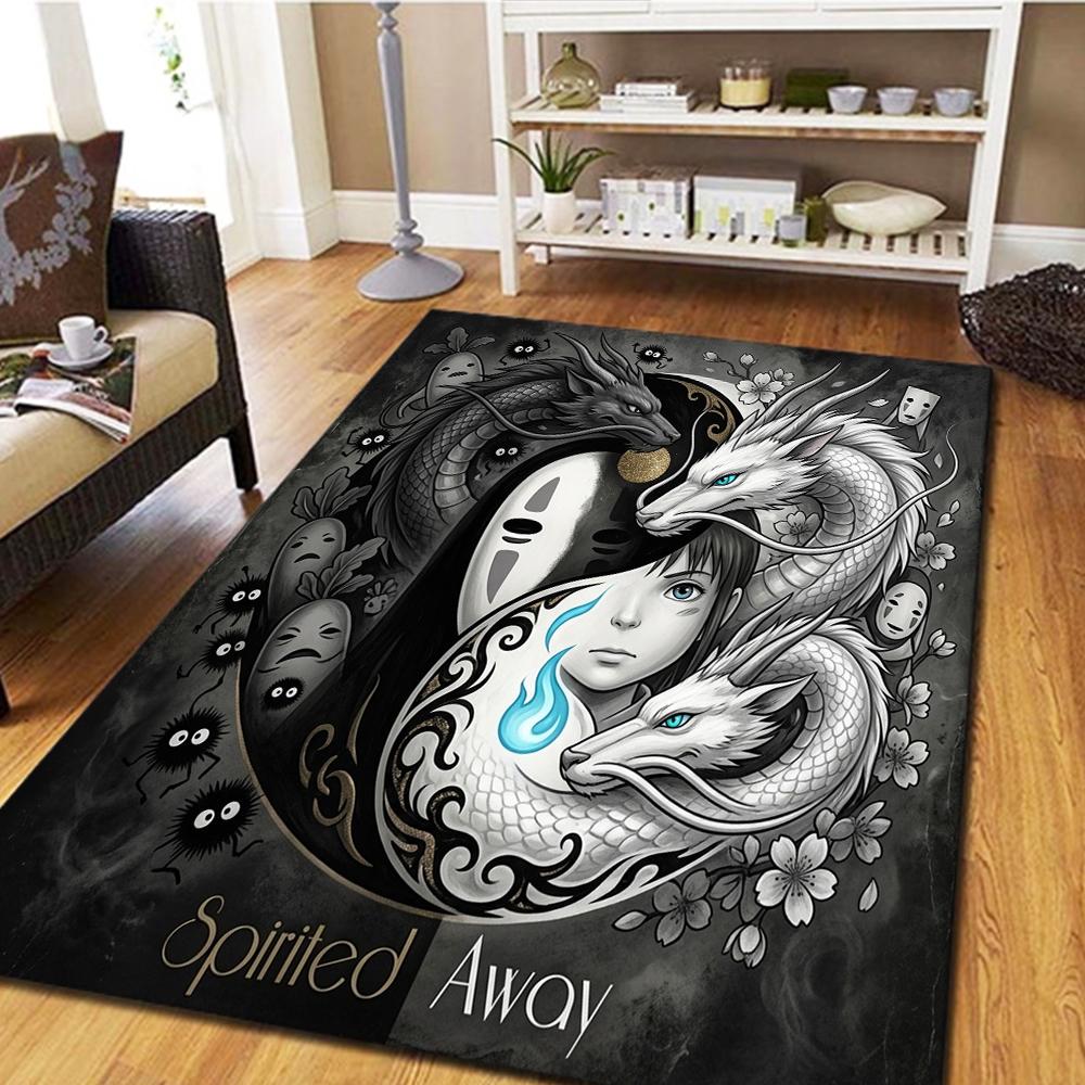 Spirited Away Carpet - Living Room Bedroom, Cool Home Decor Movie Mat Play Floor Mat -HE56 60x90cm