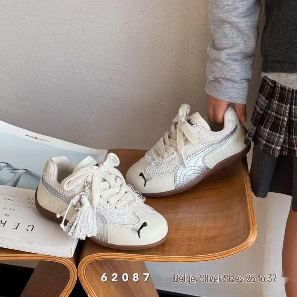 2026 Spring Girls' Fashion Racing and Casual Retro Sports Shoes