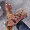 Large Size Fish Mouth One-word Buckle with Sandals, Summer Platform Fashion Versatile Beach Women's Shoes