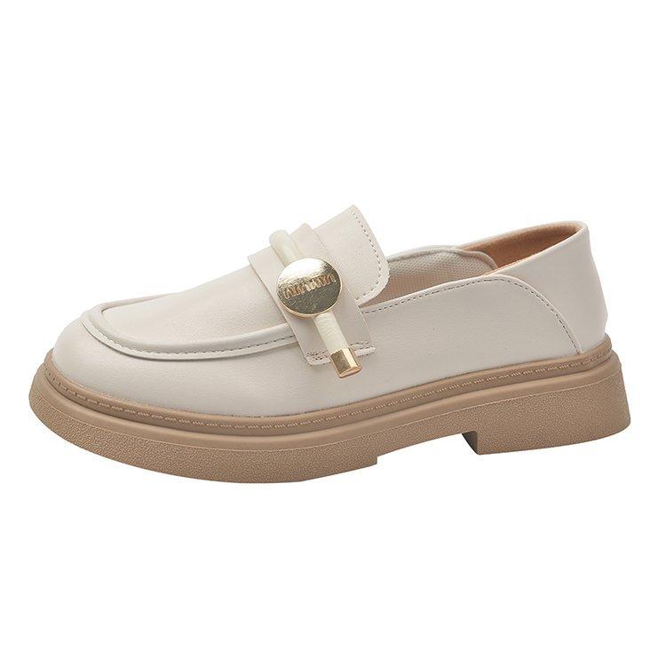 Low-heeled small leather shoes women's summer 2025 new soft-soled one-pedal lazy shoes versatile black commuter loafers