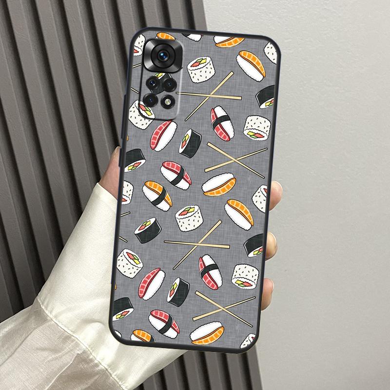 Japanese Sushi Food Case For Xiaomi Redmi Note 13 14 Pro 12 11 10 15 Pro Plus Redmi 14C 13C 15C 10C 12C 15 Funda
