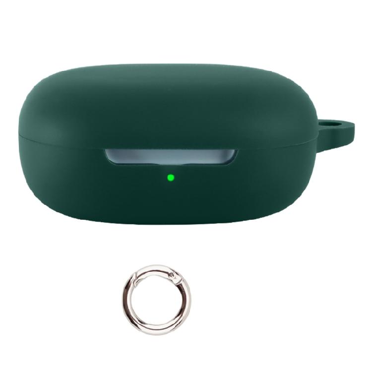 Protective Earbud Charging Case Cover for Air 2 with Flexible Silicone Construction, Toolless Installation, Lid Access, and Carabiner