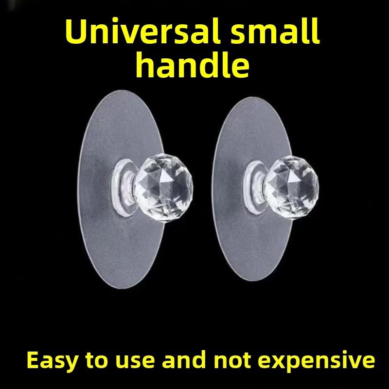 Handle Adhesive Acrylic For Glass Cabinet Doors With Easy Install Punching No