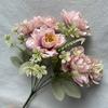 Artificial Flower 6 Heads Multipurpose Silk Cloth Fadeless Vivid Simulation Peony Bouquet