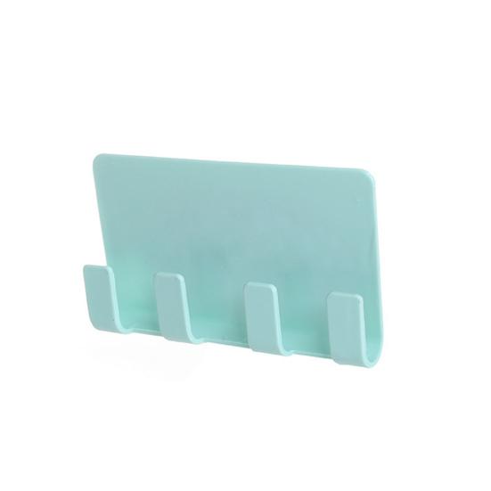 

Adhesive Wall Mobile Phone Holder Hanging Shelf Rack Keys Towel Charging Stand зелений