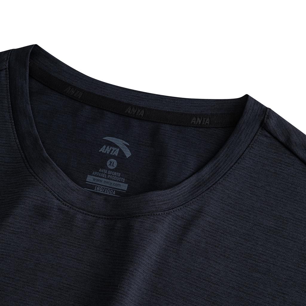 Anta Outdoors Short Sleeve Knitted T-Shirt Summer 2026 Men Tops Black Gray 952626101-3