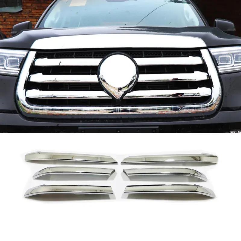 For Great Wall Cannon GWM Poer Ute Front Center Mesh Grille Grill Hood Engine decor sticker Cover Car accessories