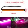 14cm COB 60Led Turn Signal Pink Auto DRL Car LED Daytime Running Fog Lamps Day Light Driving Bulb Motorcycle Holder Retrofitting