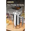 SUS304 Stainless Steel Oil Dispenser  Bottle Leakproof Cruet with Spout Easy Precision Pouring of Olive Oil Vinegar and Grease