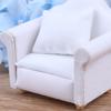 1/12 Dollhouse Miniature White Sofa With Back Cushion Doll House Accessories