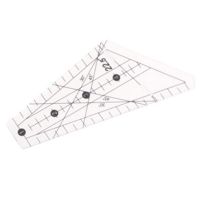 Quiltinglineal 22,5 Grad Schlitzdesign Transparentes Plastik Schneiderlineal Werkzeug zum Nähen DIY