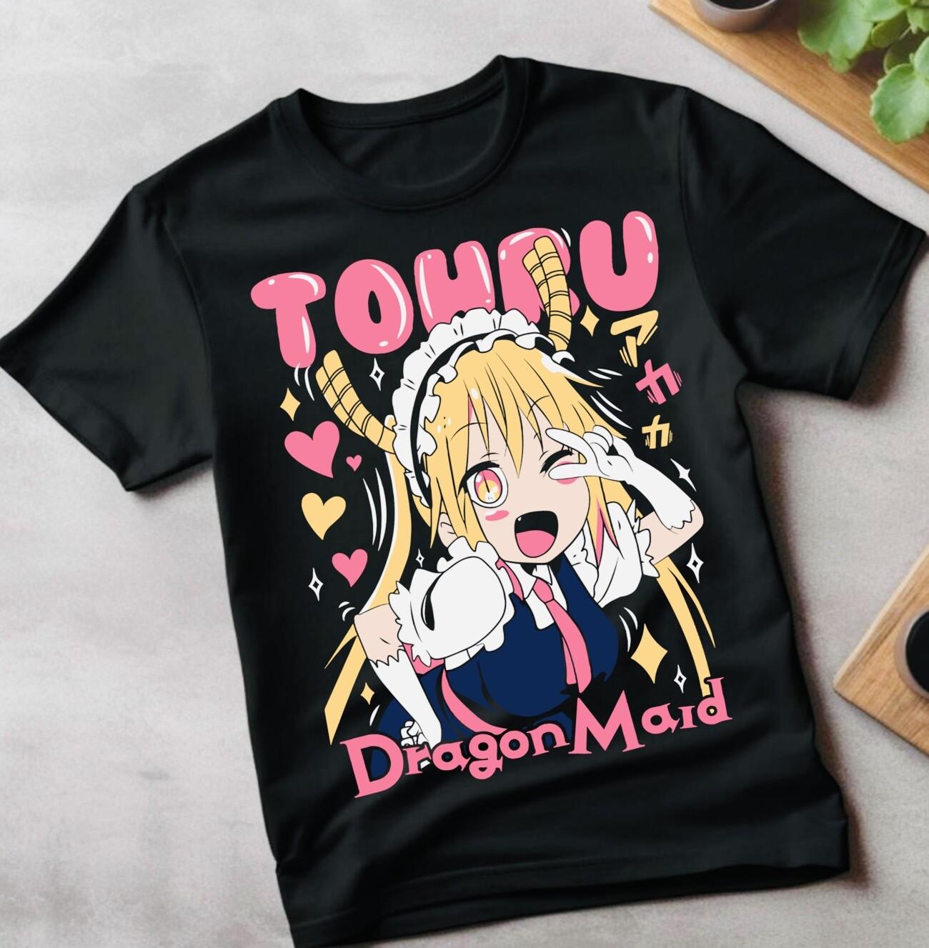 

Tohru T-Shirt Mens Womens Tees Top Kobayashi-san Chi no Maid Dragon Girl waifu anime Shirt All Size L