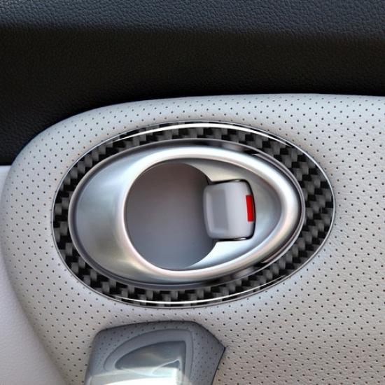 Car Inner Door Handle Frame Carbon Fiber Trim Sticker For Honda CR-Z 2011-2016
