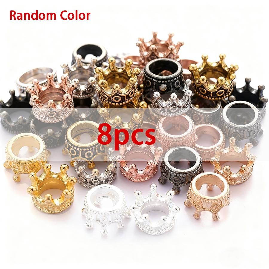 

8/16/32pcs Metal Crown Spacer Bead Handicraft DIY Tool Necklace Bracelet Pendant Decorating Accessories Birthday Gift XJM