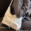 Niche design bow underarm bag women's 2025 new fashion simple casual commuter shoulder messenger bag