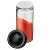 Spice container with strainer, glass, BLACK, 100 ml