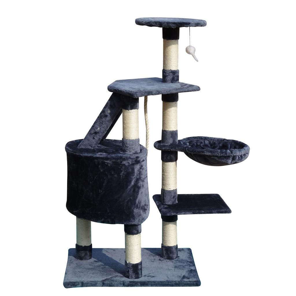 Cat scratching post Gloria Sinu Grey Polyester Wood Paper Plastic Sisal 7,5 cm 55 x 40 x 120 cm