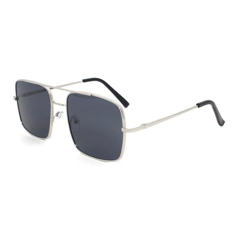 Fashion Metal Sunglasses Outdoor Men'S Square Double Beam Large Frame Driving Sunglasses Women