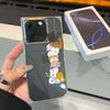 Square Back Tube Protection Clear Case For iPhone 11 14 Pro Max 13 16 ProMax 12 15 Plus Anti-Oxygen,Stacked Cat Pattern Casing