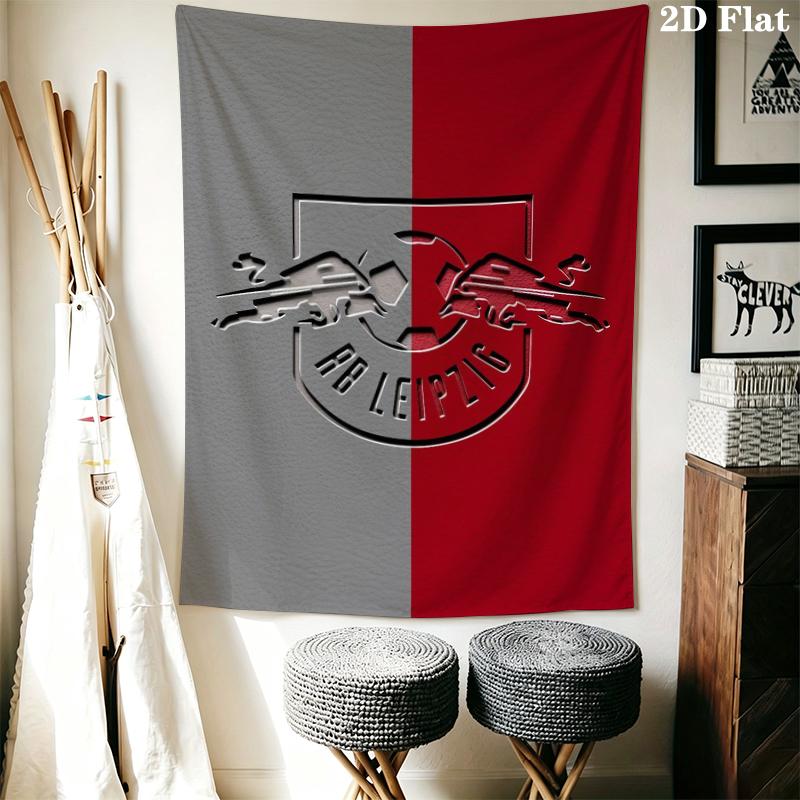 RB Leipzig Wall Tapestry Aesthetic Wall Hanging Printed Fabric Blanket Decorative Tapestries for Bedroom Living Room Home Decor