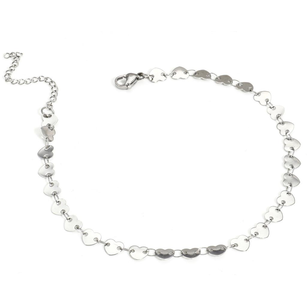 1 Piece 304 Stainless Steel Handmade Link Chain Anklet For Women Silver Color Leg Chain Foot Ankle Bracelets Jewelry Gift