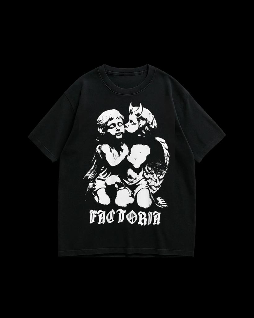 Gothic Men Black Pure Cotton Tshirt Religious and Subculture Dark Style Women Tshirt Philosophical Statement Personalized Top