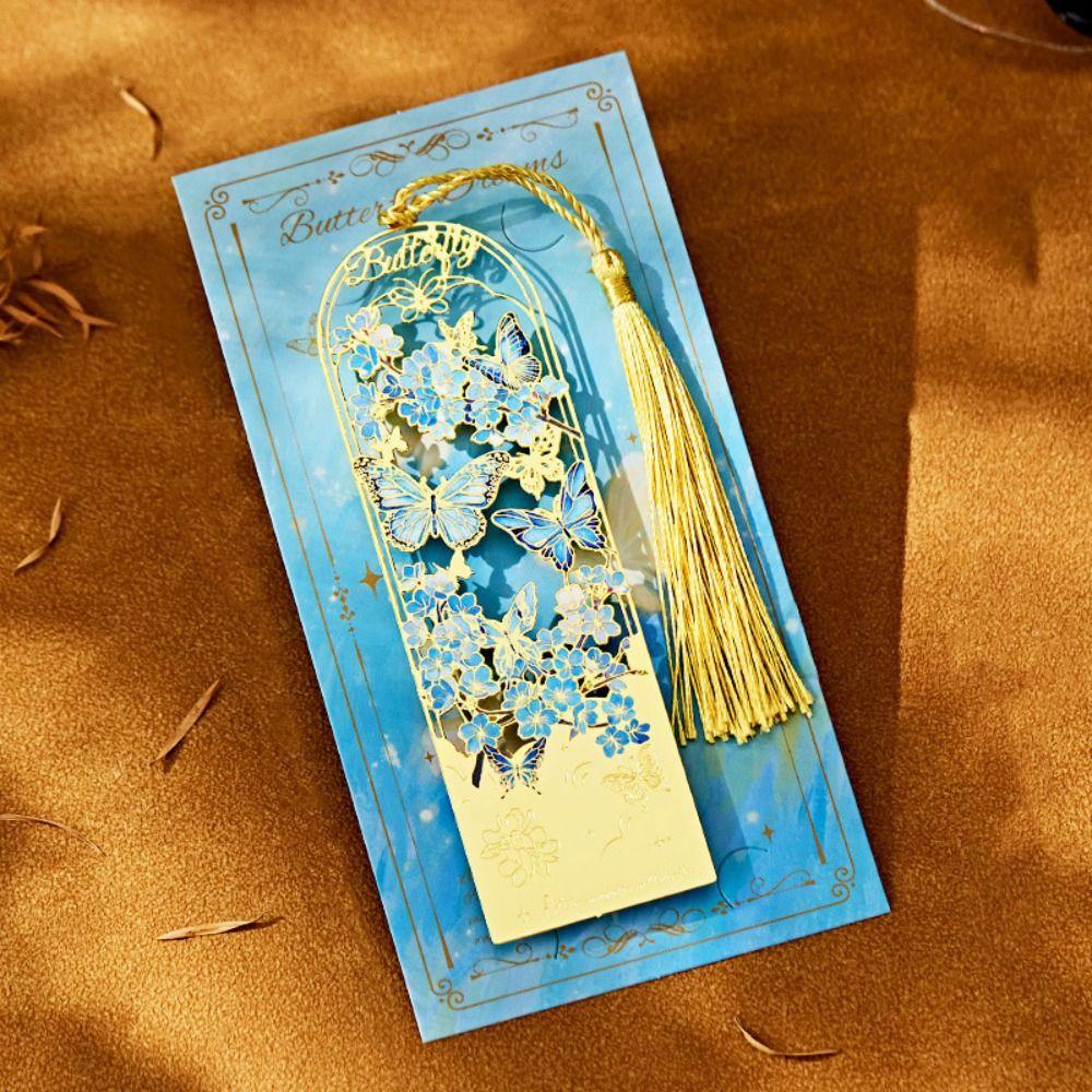 with Tassel Metal Hollow Bookmark Exquisite Reading Stationery Book Lovers