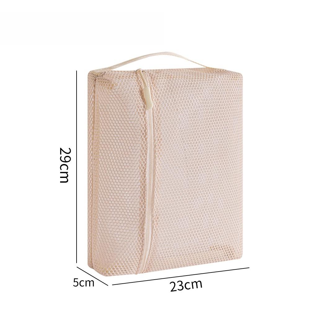1-3pcs Casual Nylon Storage Pouch Transparent Mesh Mesh Pocket Cosmetic Bag with Zipper Swimming Mesh Packing Travel Storage Bag