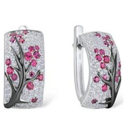 Brincos Femininos Flor de Ameixeira Gota Moda Brincos Transparentes Cristal Vintage Casamento Brinco de Alta Qualidade