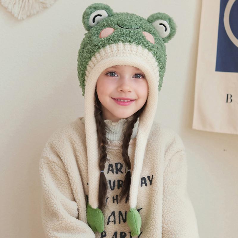 Baby Hats for Winter Kids Hat with Cotton Lining Fleece Hats Girls and Boys Cotton Ear Protection Hat Warm Caps for Cold Weather