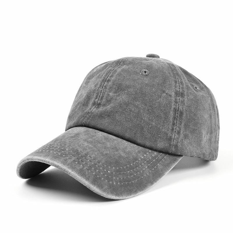 Baseball Cap Women'S Literary Retro Outdoor Soft Top Black Hat Summer Antique Men'S Washed Cotton Cap