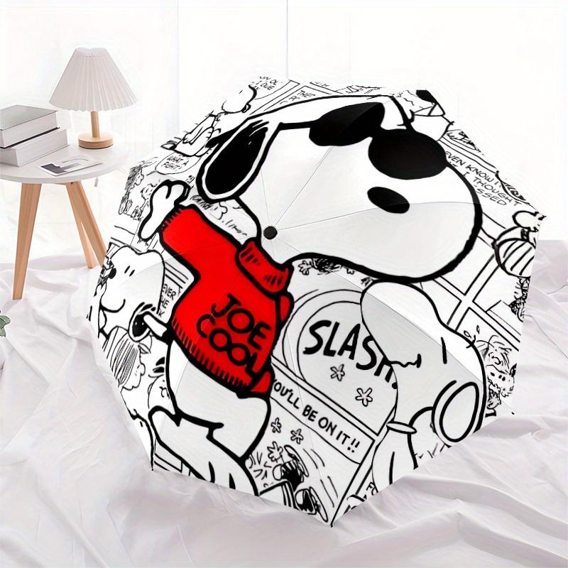 1pc Snoopy Cool Windproof Automatic Umbrella, Portable Folding Design, Lightweight for Women/Men215