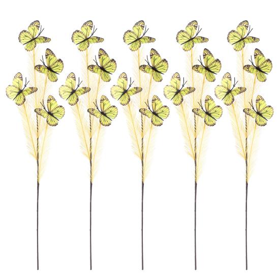 5PCS Artificial Flowers Bright Colors Lifelike Artificial Flowers Never Fade Reusable Fake Flowers for Home Living Room Bedroom