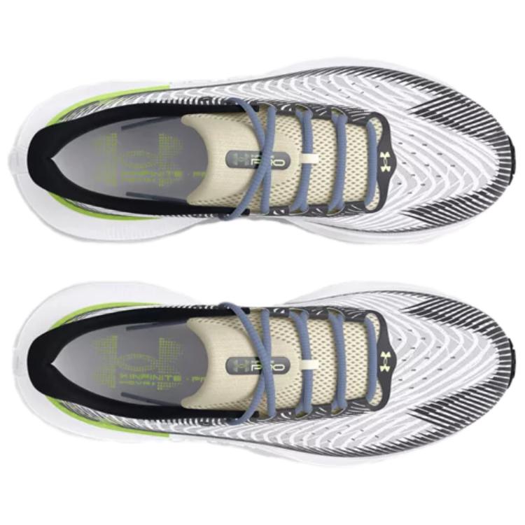 Under Armour HOVR Infinite Pro White Anthracite Morph Green Men Sneakers 3027190-105