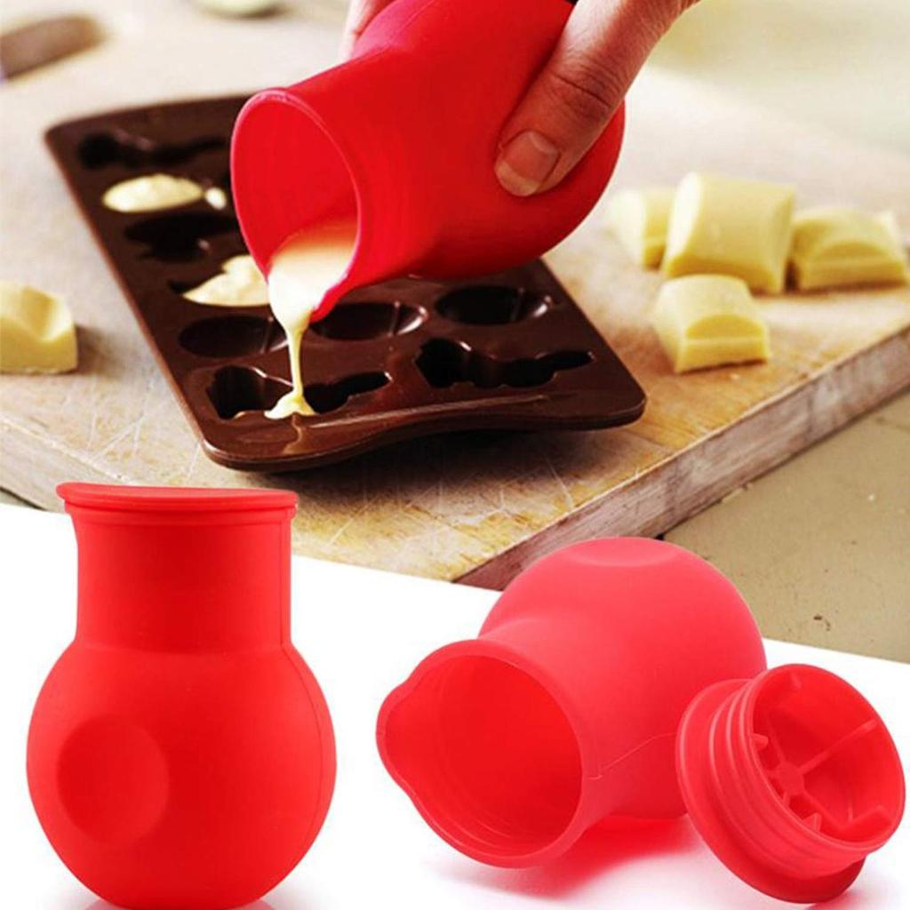 3-pack, silicone chocolate melting pot, butter sauce milk microwave baking and pouring tool