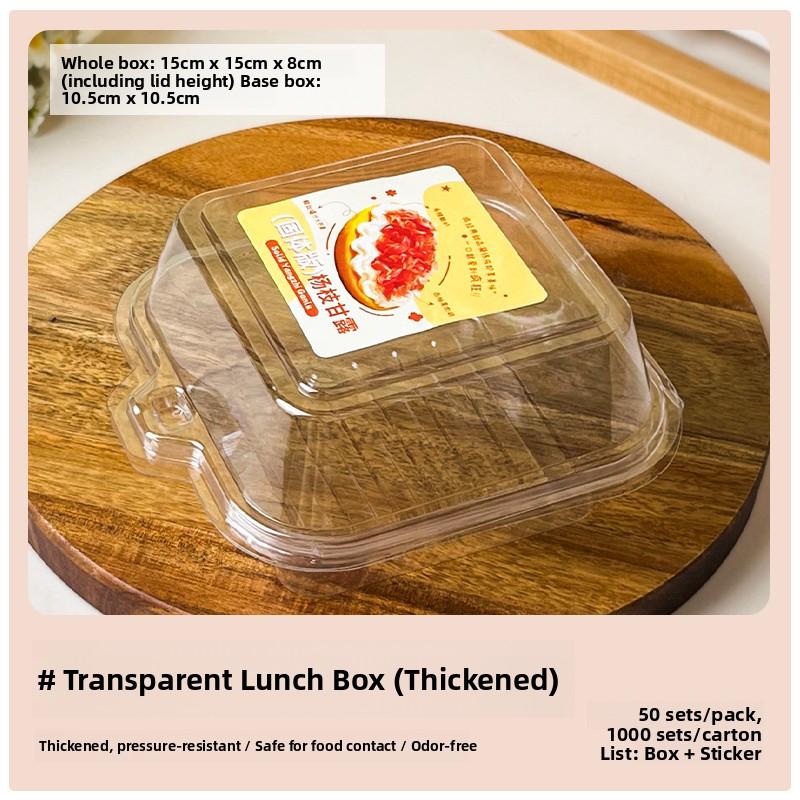 Transparent Tiramisu Packaging Box Cake Dishes Mousse Cutting Sweet Dessert Baking Western Pastries Separation Packing Box