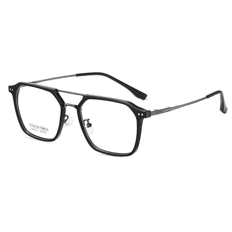 

Сверхлегкая титановая многоугольная оправа для очков, унисекс, двойная переносица, роскошный стиль, готова для установки линз по рецепту